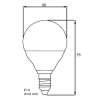 BOMBILLA ESFERICA 5w 3000K E14